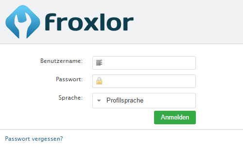 Froxlor-Login